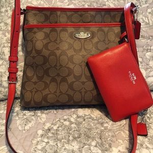 Coach crossbody with wristlet